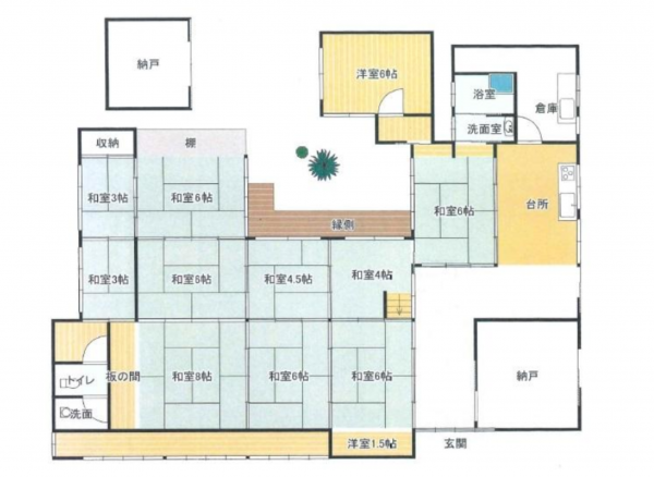 山陽小野田市大字郡、中古一戸建ての間取り画像です