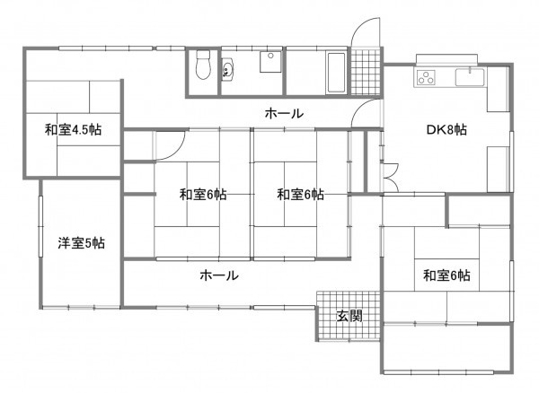 山陽小野田市大字丸河内、中古一戸建ての間取り画像です