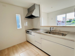 山陽小野田市大字鴨庄、新築一戸建てのキッチン画像です