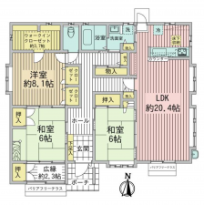 宇部市南浜町、中古一戸建ての間取り画像です