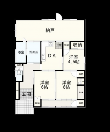 宇部市上条、中古一戸建ての間取り画像です