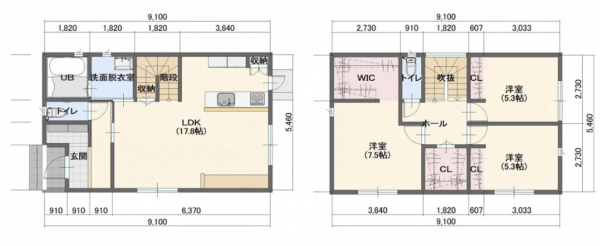 宇部市西本町、中古一戸建ての間取り画像です
