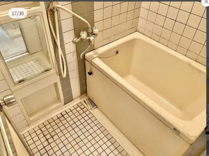 宇部市寿町、マンションの風呂画像です