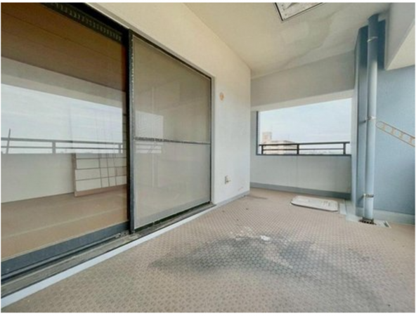 宇部市松山町、マンションのバルコニー画像です