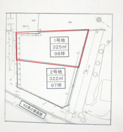 宇部市大字東岐波、土地の間取り画像です