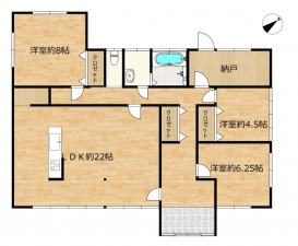 山口市阿知須、中古一戸建ての間取り画像です