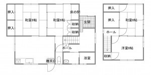 山陽小野田市大字小野田、中古一戸建ての間取り画像です