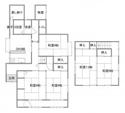 宇部市西宇部北、中古一戸建ての間取り画像です