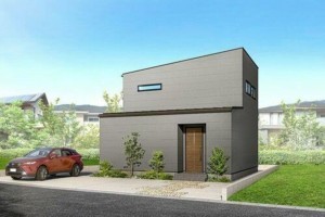 山陽小野田市住吉本町、新築一戸建ての完成予想図（外観）画像です