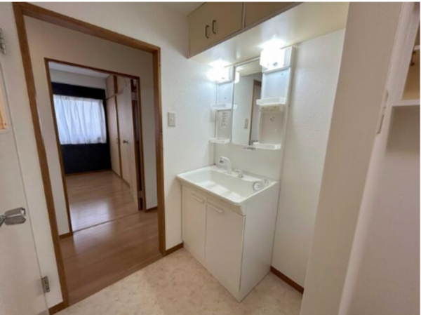 宇部市東芝中町、マンションの洗面画像です