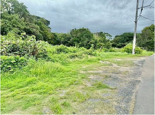 宇部市大字東岐波、土地の前面道路を含む現地写真画像です