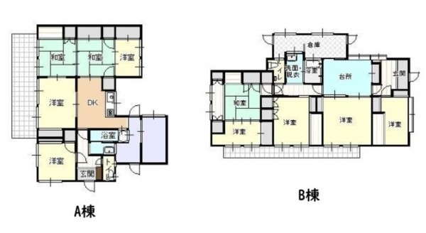 宇部市亀浦、中古一戸建ての間取り画像です