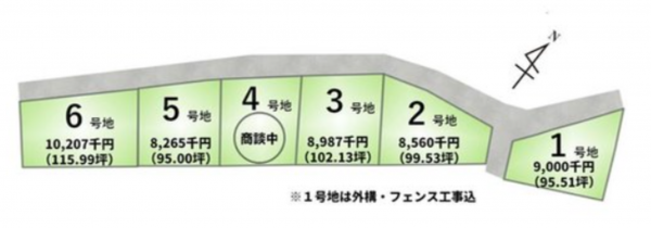 宇部市大字東須恵、土地の間取り画像です