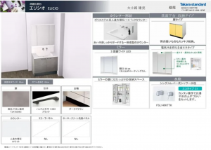 宇部市大小路、新築一戸建ての洗面画像です