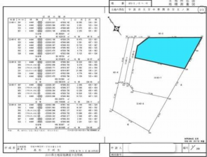 宇部市大字中野開作、土地の間取り画像です