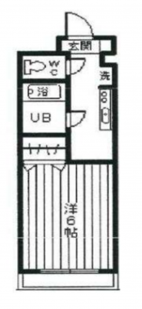 宇部市上町、マンションの間取り画像です