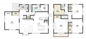宇部市大字際波、中古一戸建ての間取り画像です