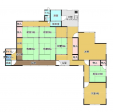 宇部市大字東岐波、中古一戸建ての間取り画像です