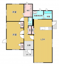 宇部市北条、中古一戸建ての間取り画像です
