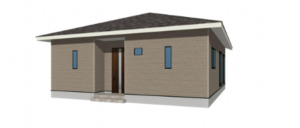 宇部市大字際波、新築一戸建ての完成予想図（外観）画像です