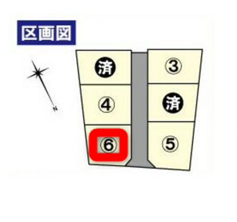 宇部市中村、土地の間取り画像です