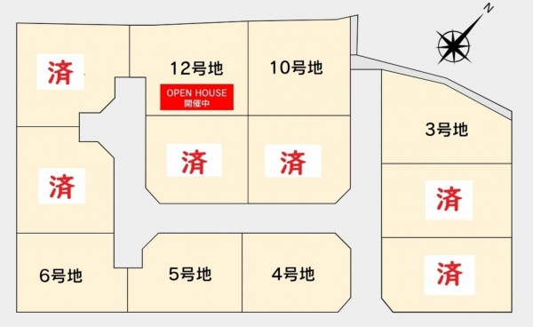 宇部市黒石北、土地の間取り画像です