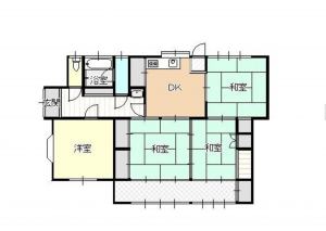 山陽小野田市大字郡、中古一戸建ての間取り画像です