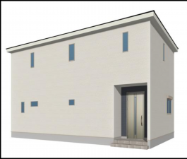 宇部市明治町、新築一戸建ての完成予想図（外観）画像です