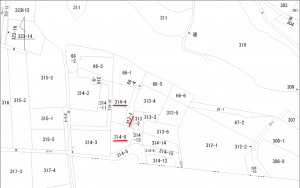宇部市亀浦、土地の間取り画像です