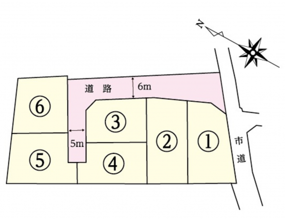 宇部市大字西岐波、土地の間取り画像です