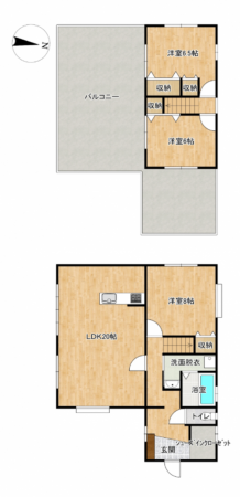 山陽小野田市大字有帆、中古一戸建ての間取り画像です