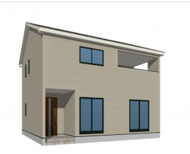 宇部市大字際波、新築一戸建ての外観画像です