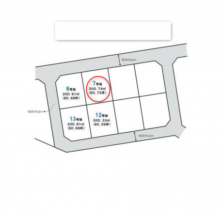 宇部市厚南北、土地の間取り画像です