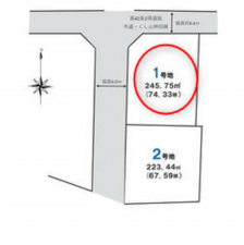 山陽小野田市大字東高泊、土地の間取り画像です