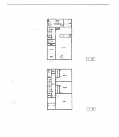 宇部市野中、中古一戸建ての間取り画像です