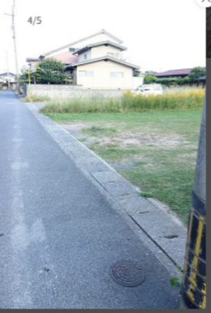山陽小野田市赤崎、土地の前面道路を含む現地写真画像です