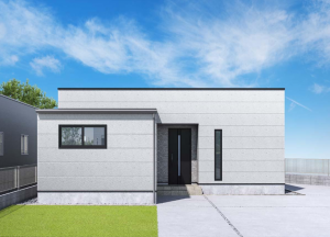 宇部市大字西岐波、新築一戸建ての完成予想図（外観）画像です