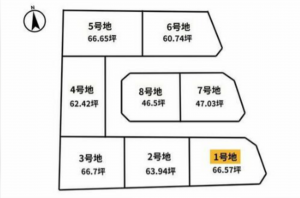 宇部市西平原、土地の間取り画像です