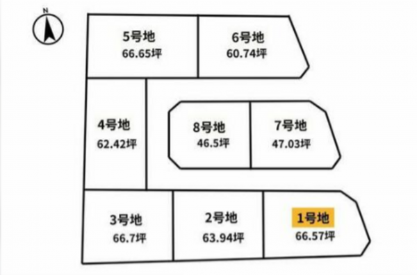 宇部市西平原、土地の間取り画像です