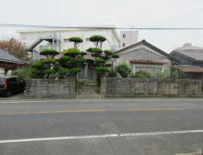 宇部市常盤台、土地の前面道路を含む現地写真画像です