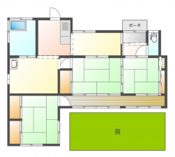 山陽小野田市高千帆、中古一戸建ての間取り画像です