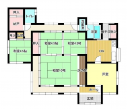 山陽小野田市大字有帆、中古一戸建ての間取り画像です