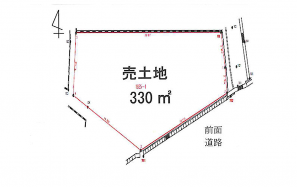 宇部市大字東須恵、土地の間取り画像です