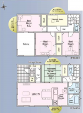山陽小野田市大字郡、新築一戸建ての間取り画像です