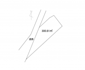 宇部市則貞、土地の間取り画像です