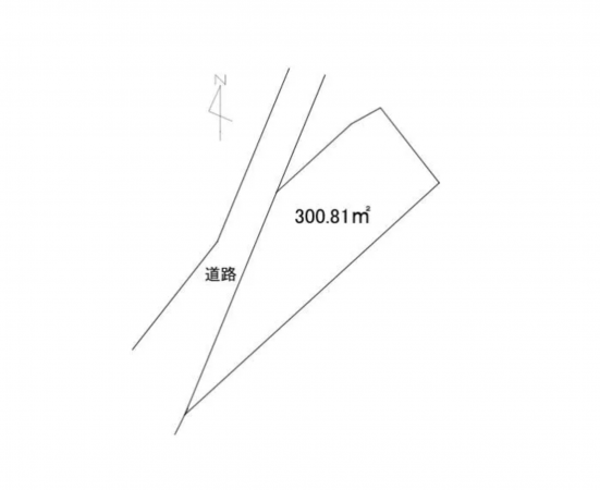 宇部市則貞、土地の間取り画像です