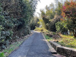 宇部市大字西岐波、土地の前面道路を含む現地写真画像です