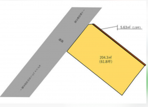 山陽小野田市日の出、土地の間取り画像です