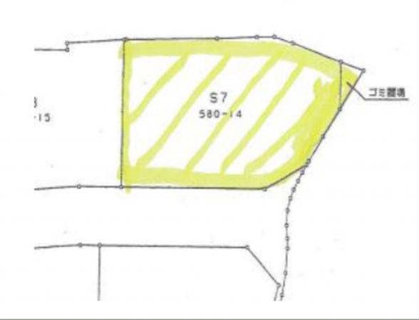 宇部市大字東万倉、土地の間取り画像です