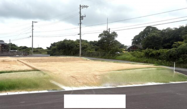 宇部市大字東須恵、土地の前面道路を含む現地写真画像です